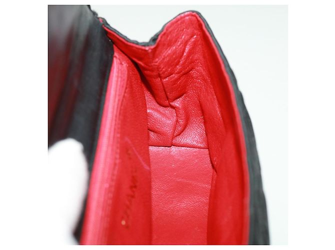 CHANEL Bolsa de ombro de corrente matelassé em pedra preta CC Auth 32695SAV Preto - vista 24