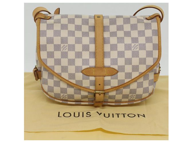 LOUIS VUITTON Borsa a Spalla Damier Azur Saumur 30 N48202 LV Auth 37002SAV - vista 12