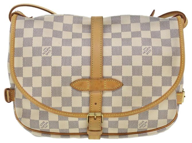 LOUIS VUITTON Borsa a Spalla Damier Azur Saumur 30 N48202 LV Auth 37002SAV - vista 2