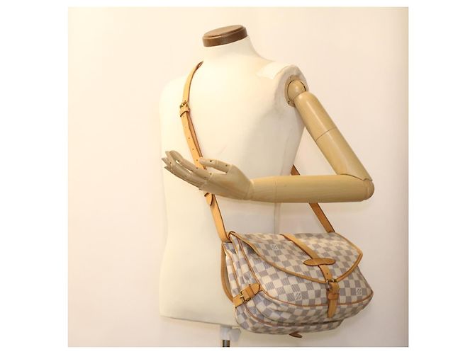 LOUIS VUITTON Borsa a Spalla Damier Azur Saumur 30 N48202 LV Auth 37002SAV - vista 28