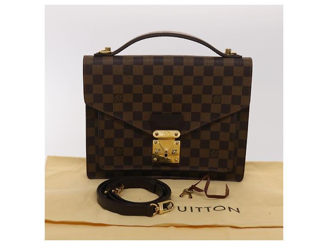 LOUIS VUITTON Damier Ebene Monceau 28 Hand Bag SPO 2way N48088 LV Auth 47539SAV - view 12