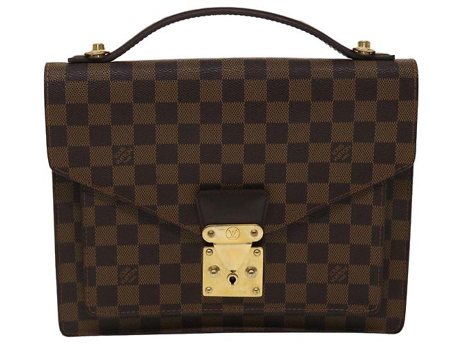 LOUIS VUITTON Damier Ebene Monceau 28 Hand Bag SPO 2way N48088 LV Auth 47539SAV - view 13