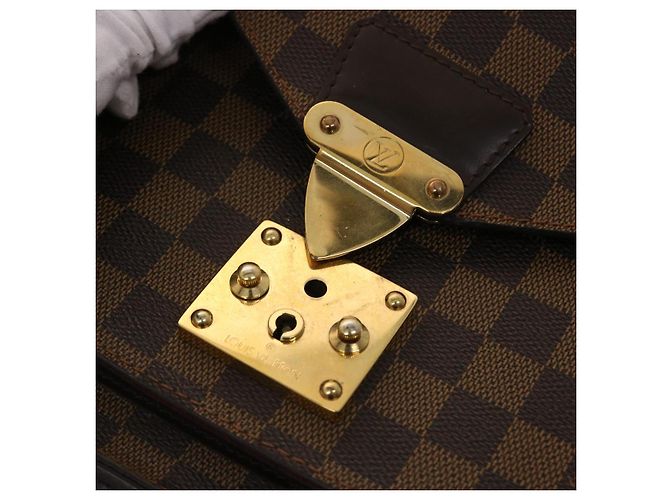 LOUIS VUITTON Damier Ebene Monceau 28 Hand Bag SPO 2way N48088 LV Auth 47539SAV - view 9