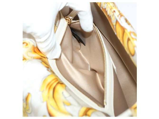 FENDI Baguette Schultertasche Polyester 2way Weiß 8BR600 AK2D Auth 48072SM - vista 25