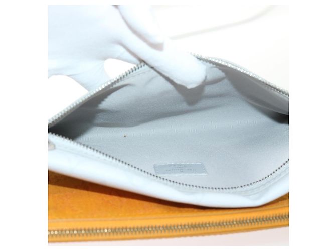 LOUIS VUITTON Borsa a Spalla Piatta Monogramma Bianca da Uomo Bron M44640 Auth 48487SAM Bronzo - vista 10