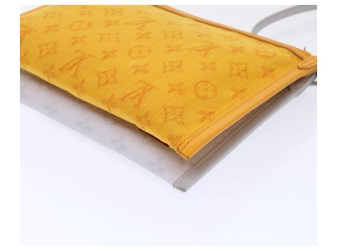 LOUIS VUITTON Borsa a Spalla Piatta Monogramma Bianca da Uomo Bron M44640 Auth 48487SAM Bronzo - vista 17