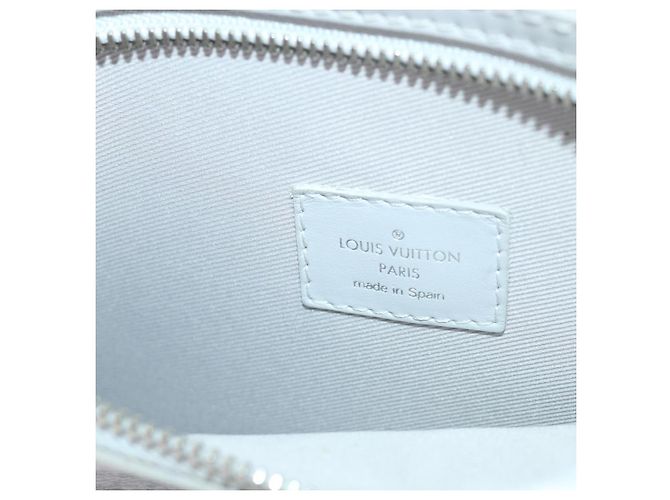 LOUIS VUITTON Borsa a Spalla Piatta Monogramma Bianca da Uomo Bron M44640 Auth 48487SAM Bronzo - vista 21