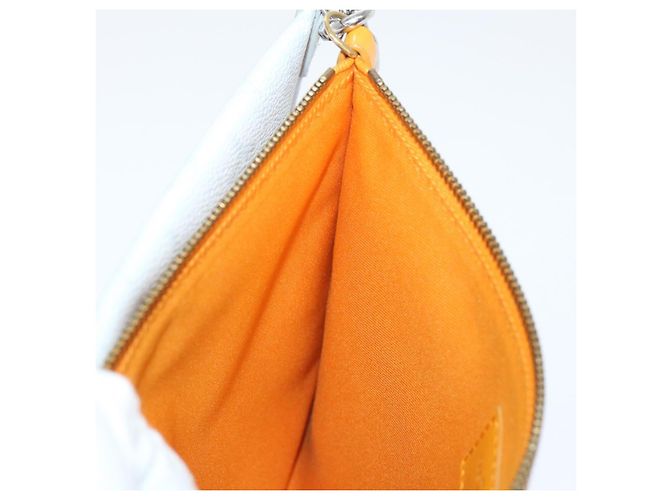 LOUIS VUITTON Borsa a Spalla Piatta Monogramma Bianca da Uomo Bron M44640 Auth 48487SAM Bronzo - vista 28