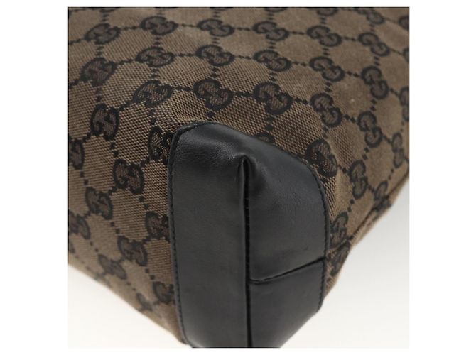 GUCCI GG Canvas Tote Bag Schwarz Silber 019 0402 1705 Auth am11183A - Ansicht 16