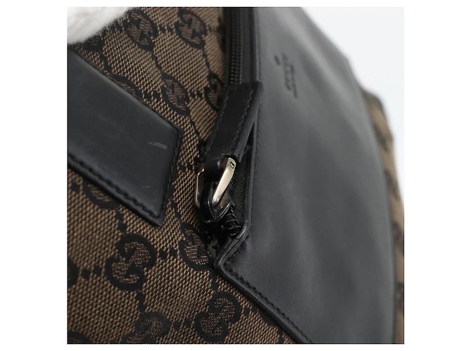 GUCCI GG Canvas Tote Bag Schwarz Silber 019 0402 1705 Auth am11183A - Ansicht 18
