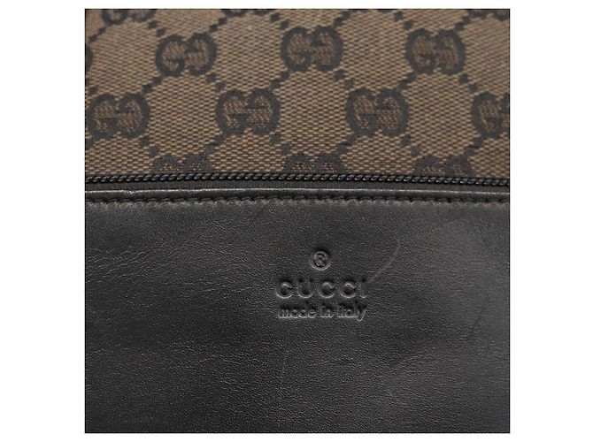 GUCCI GG Canvas Tote Bag Schwarz Silber 019 0402 1705 Auth am11183A - Ansicht 19