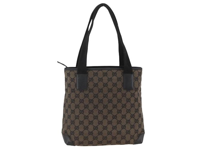 GUCCI GG Canvas Tote Bag Schwarz Silber 019 0402 1705 Auth am11183A - Ansicht 2