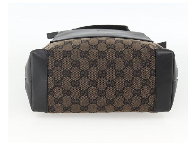 GUCCI GG Canvas Tote Bag Schwarz Silber 019 0402 1705 Auth am11183A - Ansicht 5