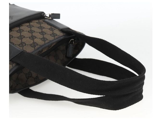 GUCCI GG Canvas Tote Bag Schwarz Silber 019 0402 1705 Auth am11183A - Ansicht 7