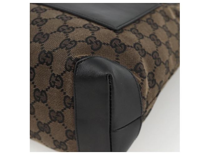 GUCCI GG Canvas Tote Bag Schwarz Silber 019 0402 1705 Auth am11183A - Ansicht 8