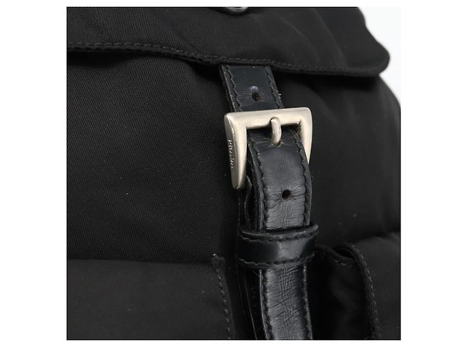 Zaino PRADA in nylon nero argento autentico 173833 - vista 10