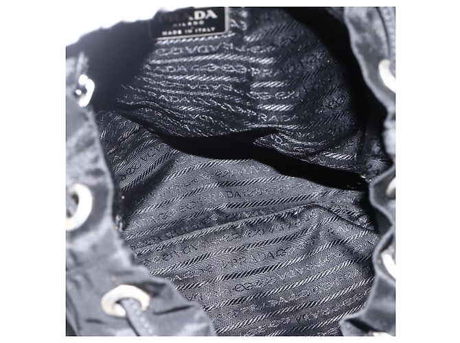Zaino PRADA in nylon nero argento autentico 173833 - vista 11