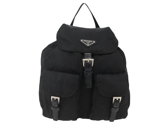 Zaino PRADA in nylon nero argento autentico 173833 - vista 13