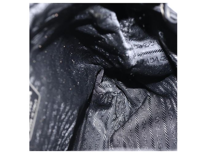 Zaino PRADA in nylon nero argento autentico 173833 - vista 23