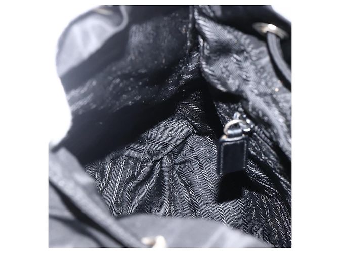 Zaino PRADA in nylon nero argento autentico 173833 - vista 24