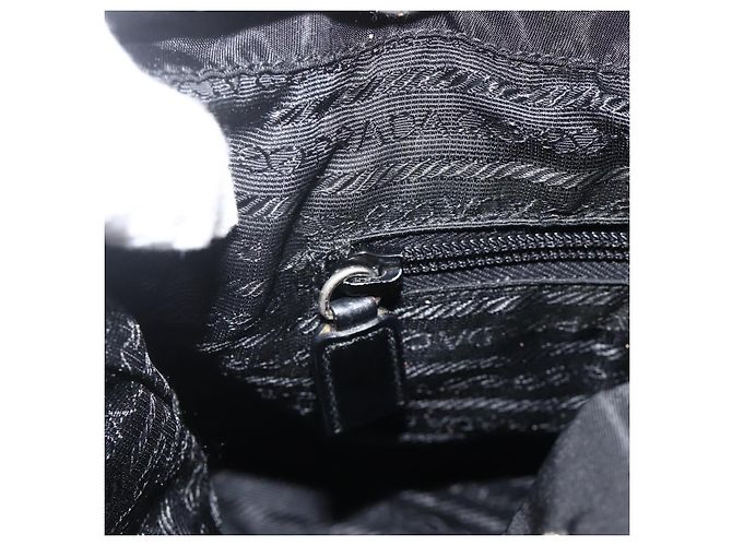 Zaino PRADA in nylon nero argento autentico 173833 - vista 25