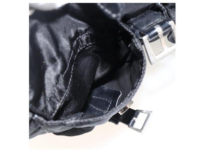 Zaino PRADA in nylon nero argento autentico 173833 - vista 27