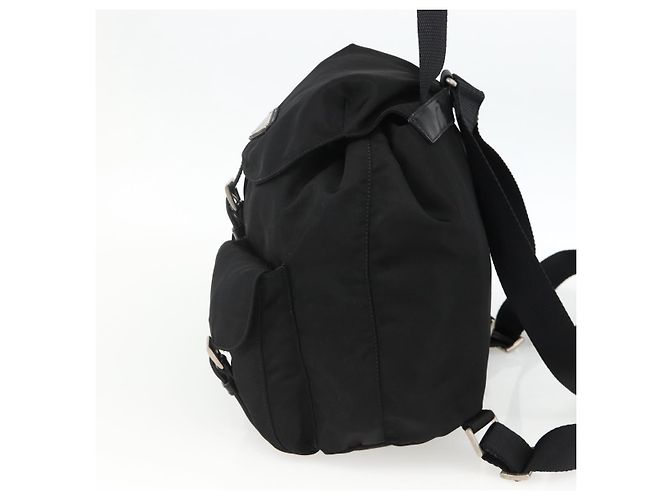 Zaino PRADA in nylon nero argento autentico 173833 - vista 4