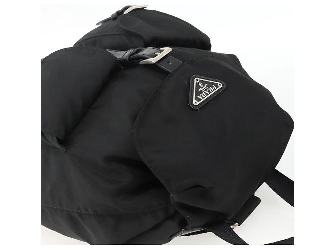Zaino PRADA in nylon nero argento autentico 173833 - vista 6