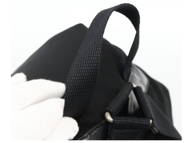 Zaino PRADA in nylon nero argento autentico 173833 - vista 7