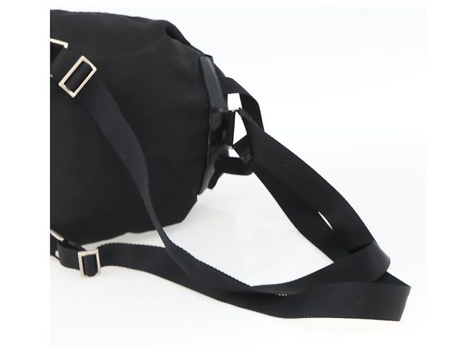 Zaino PRADA in nylon nero argento autentico 173833 - vista 8