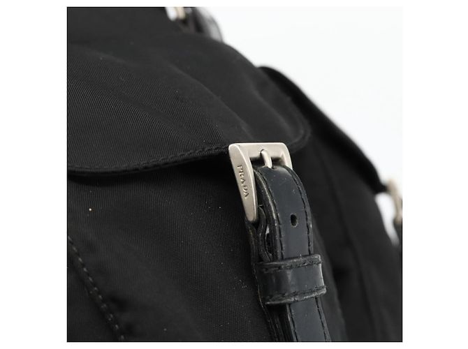 Zaino PRADA in nylon nero argento autentico 173833 - vista 9