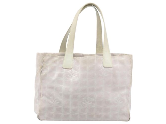 CHANEL Nuova Borsa Tote da Viaggio Nylon Rosa Oro CC Auth BA11718 D'oro - vista 13