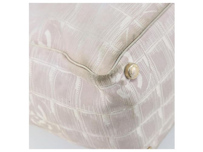 CHANEL Nuova Borsa Tote da Viaggio Nylon Rosa Oro CC Auth BA11718 D'oro - vista 16