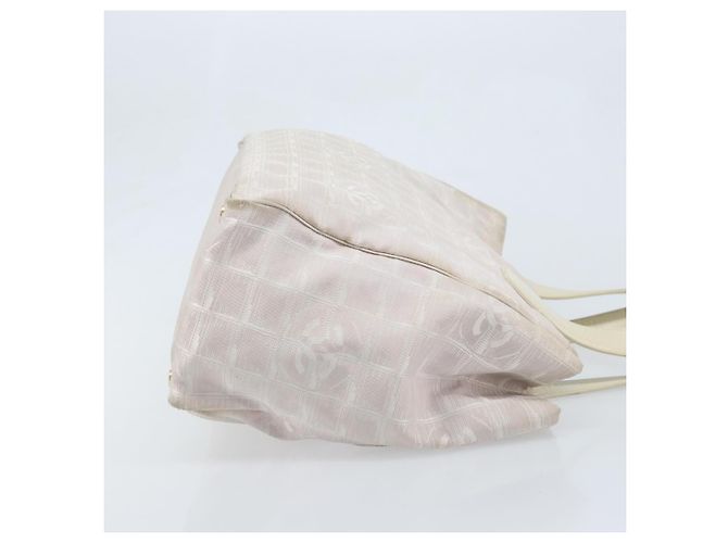 CHANEL Nuova Borsa Tote da Viaggio Nylon Rosa Oro CC Auth BA11718 D'oro - vista 3