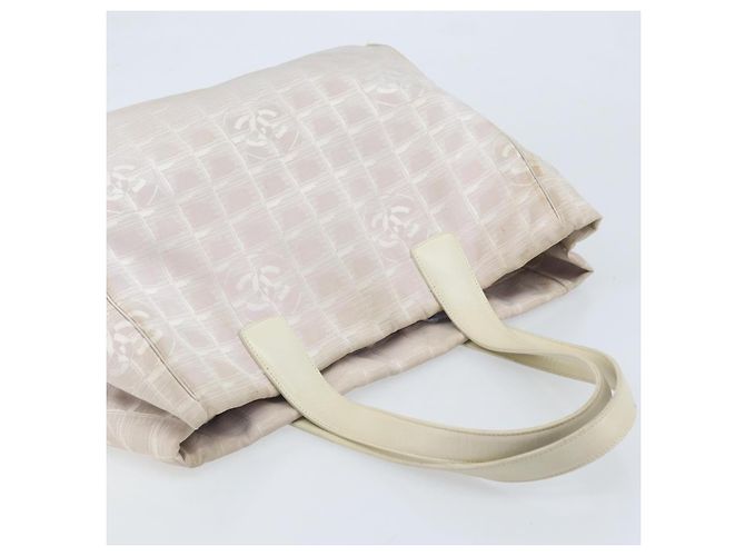 CHANEL Nuova Borsa Tote da Viaggio Nylon Rosa Oro CC Auth BA11718 D'oro - vista 6