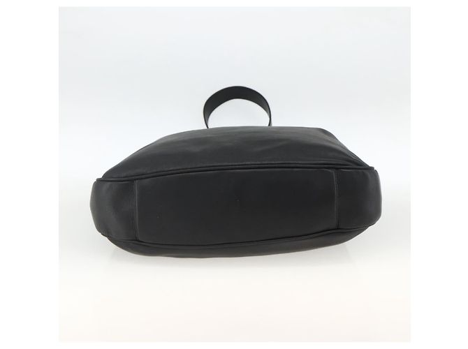 Borsa a Spalla in Pelle Gucci Bamboo 2way Nera Oro 001 1577 Auth gh2025 Nero D'oro - vista 5