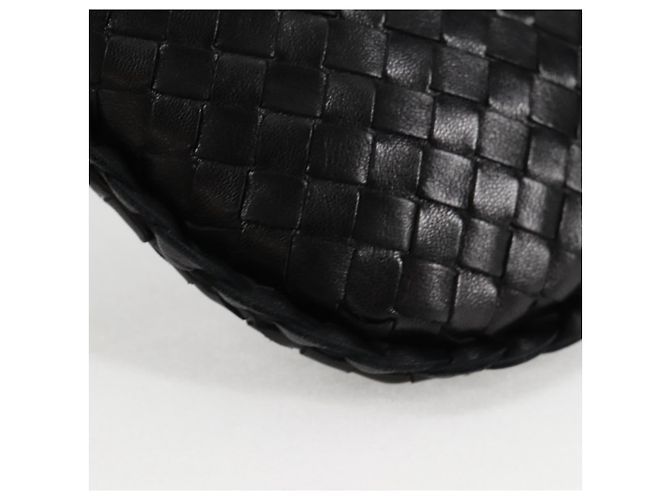 Bottega Veneta BORSA MINI HOBO IN PELLE INTRECCIATO NERA ORO AUTH am8217M Nero D'oro - vista 9
