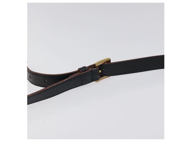 Borsa a Spalla Miu Miu in Pelle Nera e Oro Auth MX101V Nero D'oro - vista 14