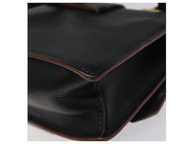 Borsa a Spalla Miu Miu in Pelle Nera e Oro Auth MX101V Nero D'oro - vista 17