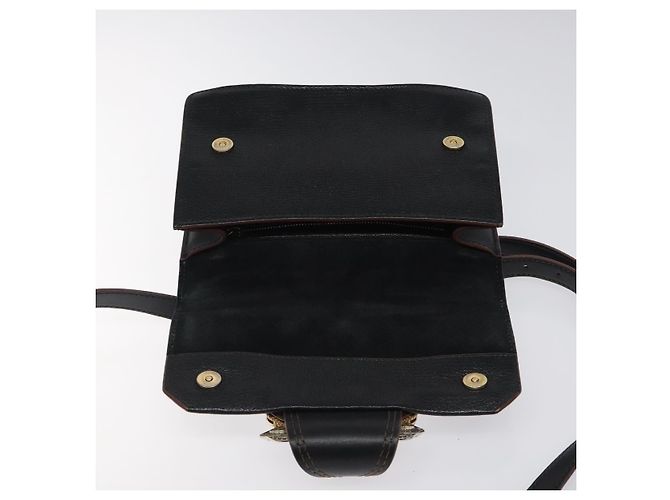 Borsa a Spalla Miu Miu in Pelle Nera e Oro Auth MX101V Nero D'oro - vista 8