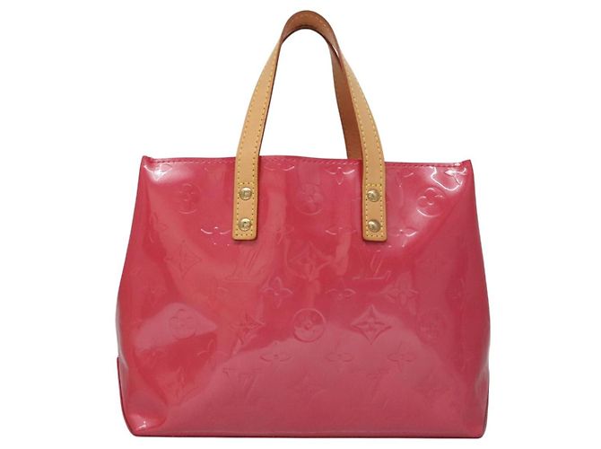 LOUIS VUITTON Borsa a Mano Monogram Vernis Reade PM FuchsiaPink M91221 Auth 114585V Rosa Fuschia - vista 13