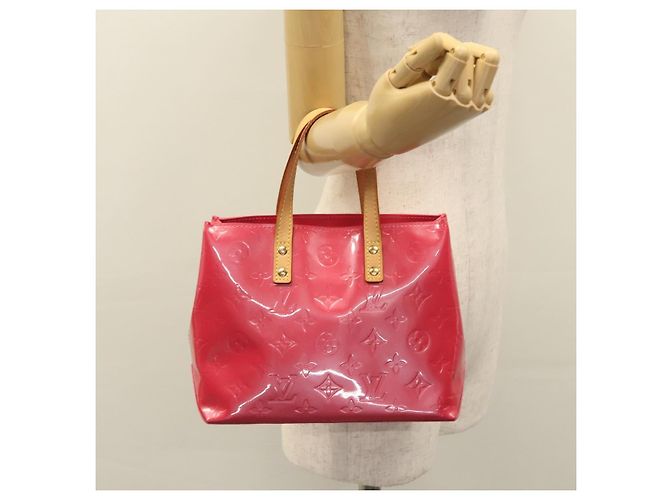 LOUIS VUITTON Borsa a Mano Monogram Vernis Reade PM FuchsiaPink M91221 Auth 114585V Rosa Fuschia - vista 23