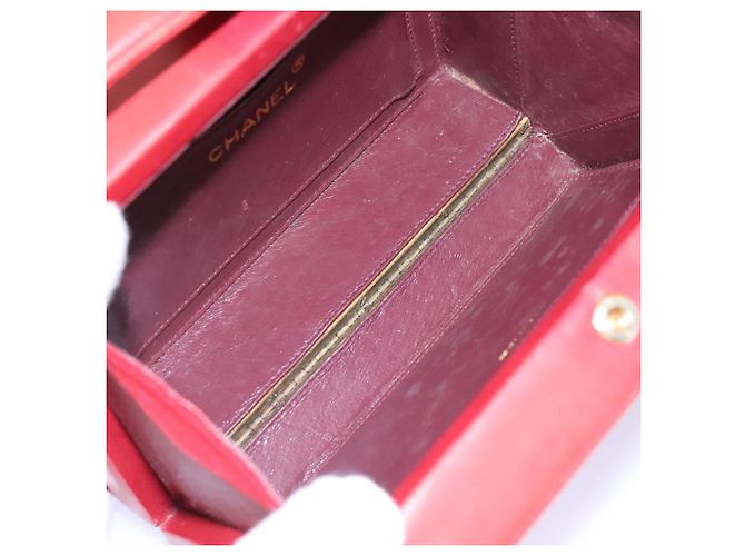 CHANEL Borsa Matelassé in Pelle di Agnello 2way Rossa CC Auth 115600V Rosso - vista 10