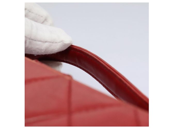 CHANEL Borsa Matelassé in Pelle di Agnello 2way Rossa CC Auth 115600V Rosso - vista 14