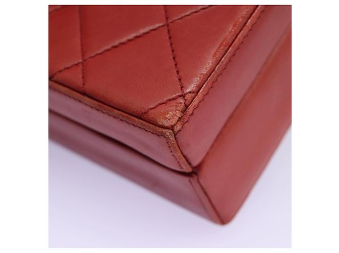 CHANEL Borsa Matelassé in Pelle di Agnello 2way Rossa CC Auth 115600V Rosso - vista 17