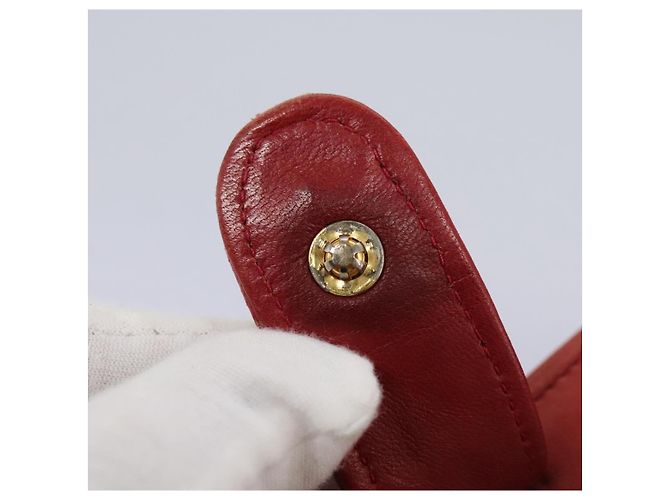CHANEL Borsa Matelassé in Pelle di Agnello 2way Rossa CC Auth 115600V Rosso - vista 22