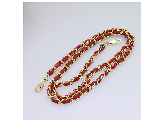 CHANEL Borsa Matelassé in Pelle di Agnello 2way Rossa CC Auth 115600V Rosso - vista 33