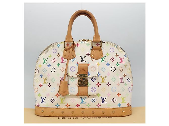 LOUIS VUITTON Handtasche Alma GM Monogram Multicolor Weiß M40441 LV Auth 105944V - Ansicht 12