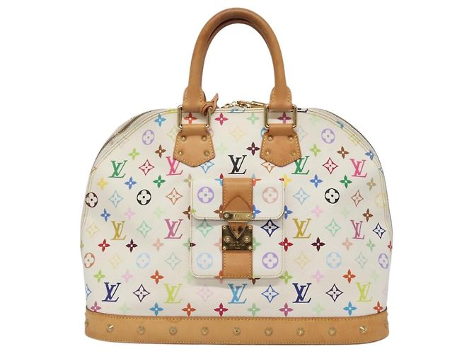 LOUIS VUITTON Handtasche Alma GM Monogram Multicolor Weiß M40441 LV Auth 105944V - Ansicht 13