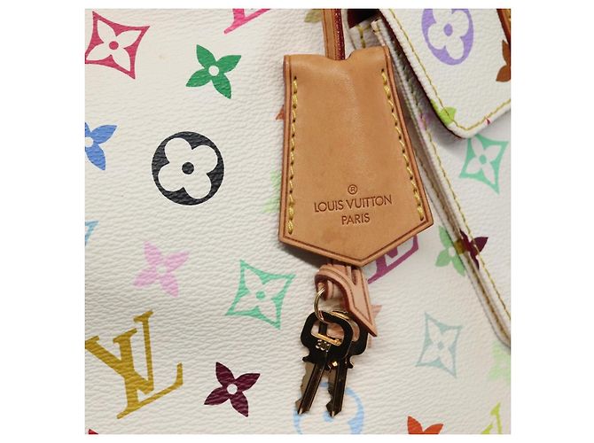 LOUIS VUITTON Handtasche Alma GM Monogram Multicolor Weiß M40441 LV Auth 105944V - Ansicht 17
